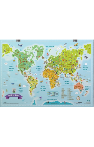 Kids map of the world - (Maps)